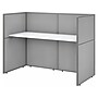 Bush Business Furniture Easy Office 45"H x 61"W Cubicle Panel Workstation, Pure White/Silver Gray (EOD260WH-03K)~#|#~sp123233022_sc7