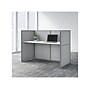 Bush Business Furniture Easy Office 45"H x 61"W Cubicle Panel Workstation, Pure White/Silver Gray (EOD260WH-03K)~#|#~sp123233023_sc7