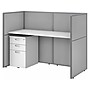 Bush Business Furniture Easy Office 45"H x 61"W Cubicle Panel Workstation, Pure White/Silver Gray (EOD260SWH-03K)~#|#~sp123233038_sc7