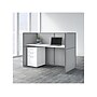 Bush Business Furniture Easy Office 45"H x 61"W Cubicle Panel Workstation, Pure White/Silver Gray (EOD260SWH-03K)~#|#~sp123233039_sc7