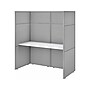 Bush Business Furniture Easy Office 66"H x 61"W Cubicle Panel Workstation, Pure White/Silver Gray (EODH260WH-03K)~#|#~sp123233046_sc7