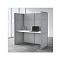 Bush Business Furniture Easy Office 66"H x 61"W Cubicle Panel Workstation, Pure White/Silver Gray (EODH260WH-03K)~#|#~sp123233047_sc7