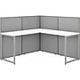 Bush Business Furniture Easy Office 45"H x 60"W L-Shaped Cubicle Panel Workstation, Pure White/Silver Gray (EOD360WH-03K)~#|#~sp123233054_sc7