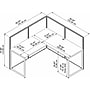 Bush Business Furniture Easy Office 45"H x 60"W L-Shaped Cubicle Panel Workstation, Pure White/Silver Gray (EOD360WH-03K)~#|#~sp123233060_sc7