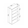Bush Business Furniture Easy Office 73" 5-Shelf Bookcase with Adjustable Shelves, White Laminated Wood (EO105WH)~#|#~sp123233082_sc7