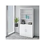 Bush Business Furniture Easy Office 73" 5-Shelf Bookcase with Doors, White Laminated Wood (EO106WH)~#|#~sp123233170_sc7
