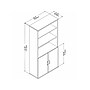Bush Business Furniture Easy Office 73" 5-Shelf Bookcase with Doors, White Laminated Wood (EO106WH)~#|#~sp123233188_sc7
