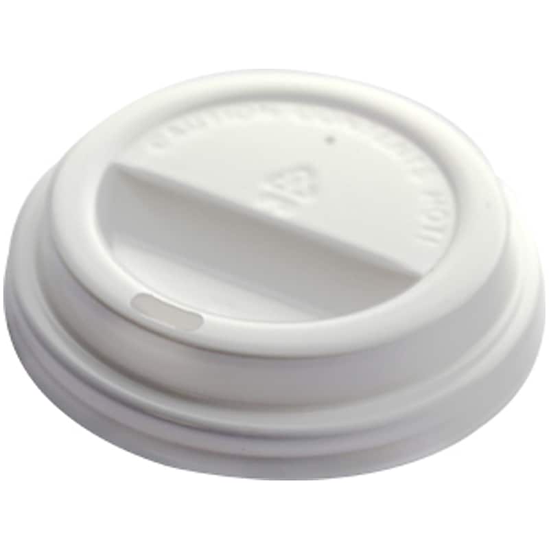 Emerald Universal Sip Through Plastic Hot Cup Lid, White, 50/Pack, 20 Packs/Box (EMR4941) image 1
