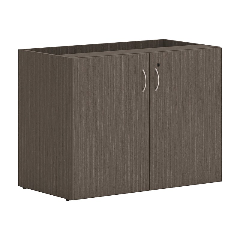 HON Mod 29" Storage Cabinet with 1 Shelf, Slate Teak (HLPLSC3620.LSL1) image 1