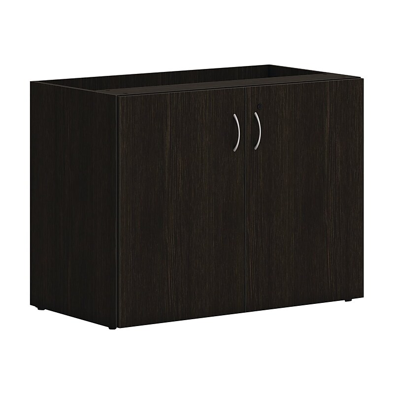 HON Mod 29" Storage Cabinet with 1 Shelf, Java Oak (HLPLSC3620.LJA1) image 1