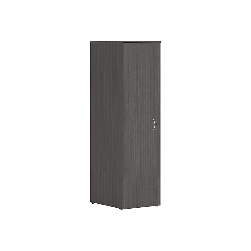 HON Mod 65" Wardrobe with 1 Shelf, Slate Teak (HLPLW1824.LSL1) image 1