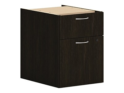 HON Mod 2-Drawer Mobile Vertical File Cabinet, Letter/Legal Size, Lockable, 20"H x 15"W x 20"D, Java Oak (HONPLPHBFLJ1)