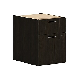 HON Mod 2-Drawer Mobile Vertical File Cabinet, Letter/Legal Size, Lockable, 20"H x 15"W x 20"D, Java Oak (HONPLPHBFLJ1)