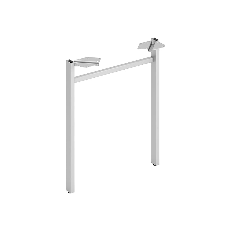 HON Mod 24" U-Shaped Desk Base, Silver (HLPLLEG24U.SLVR) image 1