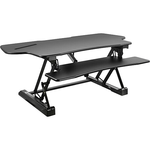 MountIt! 49"W Electric Adjustable Standing Desk Converter with USB