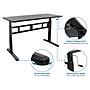 Mount-It! 55"W Manual Adjustable Standing Desk, Black (MI-7981)~#|#~sp123234028_sc7