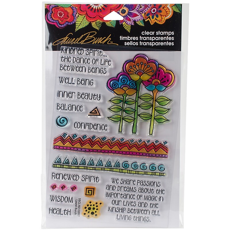Stampendous Laurel Burch Clear Stamps 7.25"X4.625"-Kindred Borders image 1