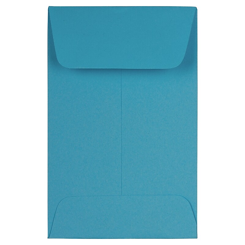 JAM Paper #1 Coin Business Colored Envelopes, 2.25 x 3.5, Blue Recycled, 50/Pack (352727818I) image 1