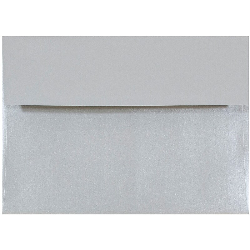 JAM Paper A7 Metallic Invitation Envelopes, 5.25 x 7.25, Stardream Silver, 25/Pack (GCST709) image 1
