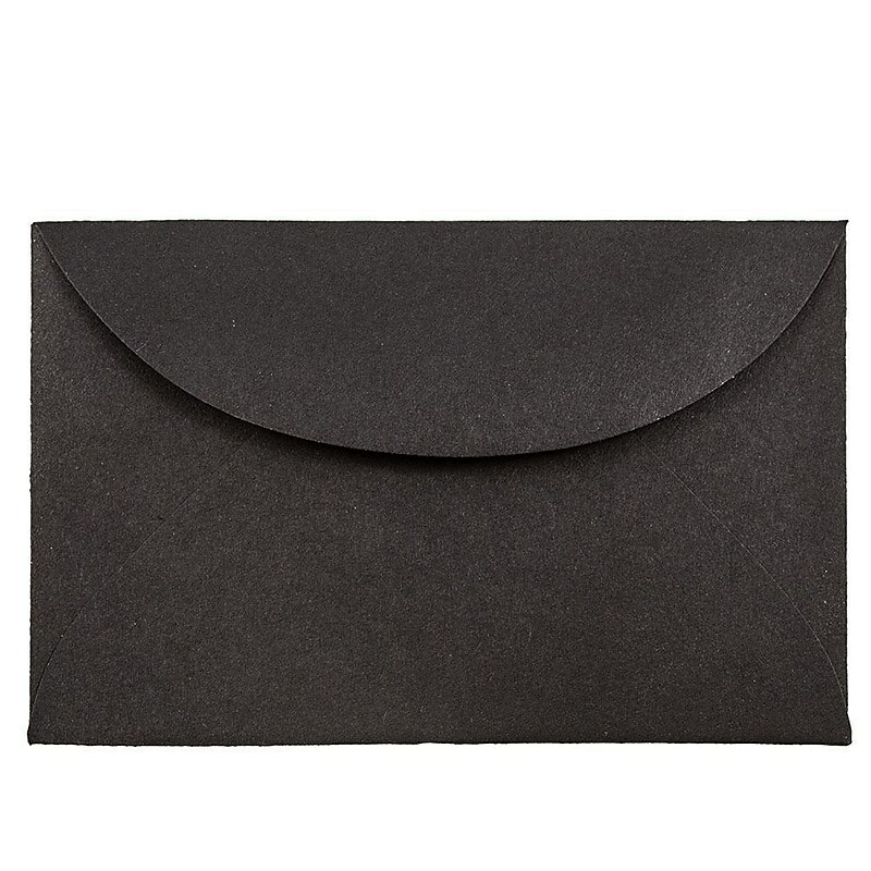 JAM Paper 3Drug Mini Envelopes, 2.3125 x 3.625, Black Linen, 25/Pack (13238) image 1