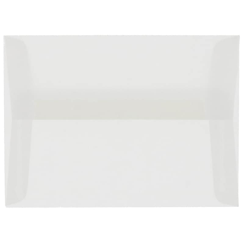 JAM Paper A6 Translucent Vellum Invitation Envelopes, 4.75 x 6.5, Clear, 50/Pack (13756I) image 1