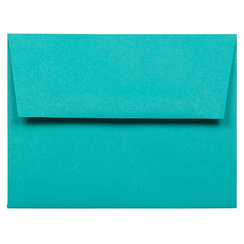 JAM Paper A2 Colored Invitation Envelopes, 4.375 x 5.75, Sea Blue Recycled, 50/Pack (70207I) image 1