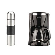 BRENTWOOD APPLIANCES 12-Cup Coffee Maker with 16-Ounce Vacuum-Insulated Stainless Steel Coffee Thermos, Black (843631151723)