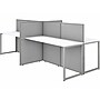Bush Business Furniture Easy Office 45"H x 119"W 4 Person Back to Back Workstation, White/Gray (EOD660WH-03K)~#|#~sp123313160_sc7