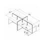 Bush Business Furniture Easy Office 45"H x 119"W 4 Person Back to Back Workstation, White/Gray (EOD660WH-03K)~#|#~sp123313164_sc7