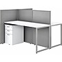 Bush Business Furniture Easy Office 45"H x 60"W 2 Person Back to Back Cubicle Panel Workstation, White/Gray (EOD460SWH-03K)~#|#~sp123313177_sc7