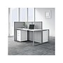 Bush Business Furniture Easy Office 45"H x 60"W 2 Person Back to Back Cubicle Panel Workstation, White/Gray (EOD460SWH-03K)~#|#~sp123313178_sc7