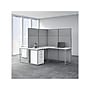 Bush Business Furniture Easy Office 66"H x 119"W 2 Person T-Shaped Workstation, White/Gray (EODH56SWH-03K)~#|#~sp123313194_sc7