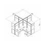 Bush Business Furniture Easy Office 66"H x 119"W 4 Person X-Shaped Workstation, White/Gray (EODH76SWH-03K)~#|#~sp123313215_sc7