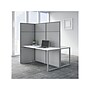 Bush Business Furniture Easy Office 66" x 60" Back-to-Back 2-Person Workstation, Pure White/Silver Gray (EODH460WH-03K)~#|#~sp123313221_sc7