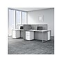 Bush Business Furniture Easy Office 45"H x 119"W 4 Person Back to Back Cubicle Panel Workstation, White/Gray (EOD660SWH-03K)~#|#~sp123313231_sc7