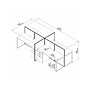Bush Business Furniture Easy Office 45"H x 119"W 4 Person Back to Back Cubicle Panel Workstation, White/Gray (EOD660SWH-03K)~#|#~sp123313234_sc7