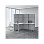 Bush Business Furniture Easy Office 66"H x 119"W 2 Person T-Shaped Workstation, White/Gray (EODH560WH-03K)~#|#~sp123313247_sc7