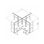 Bush Business Furniture Easy Office 66"H x 119"W 4 Person X-Shaped Workstation, White/Gray (EODH760WH-03K)~#|#~sp123313261_sc7