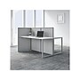 Bush Business Furniture Easy Office 45"H x 60"W 2 Person Back to Back Cubicle Panel Workstation, White/Gray (EOD460WH-03K)~#|#~sp123313266_sc7