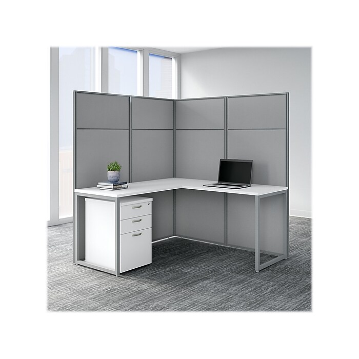 office worker✨ Shop Bush Business Furniture Easy Office L Desk - Free Shipping