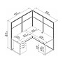 Bush Business Furniture Easy Office 66"H x 60"W L-Shaped Cubicle Workstation, Pure White/Silver Gray (EODH36SWH-03K)~#|#~sp123313277_sc7