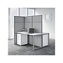 Bush Business Furniture Easy Office 66"H x 60"W 2 Person Back to Back Workstation, White/Gray (EODH46SWH-03K)~#|#~sp123313301_sc7