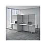 Bush Business Furniture Easy Office 66"H x 119"W 4 Person Back to Back Workstation, White/Gray (EODH660WH-03K)~#|#~sp123313309_sc7