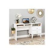 Prepac Milo 55" Desk with Side Storage and 2 Drawers, White (WEHR-1413-1)