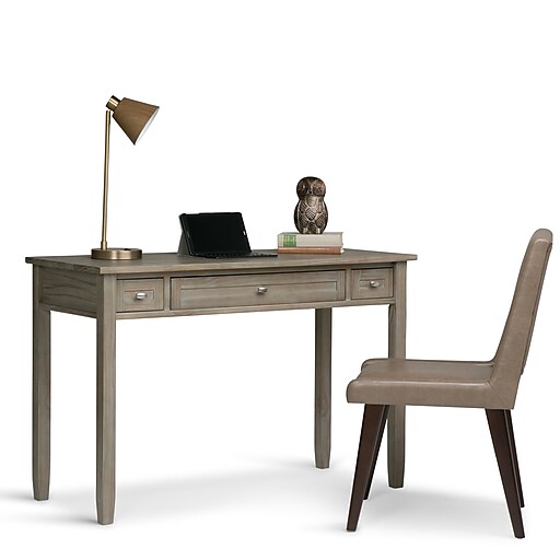 Shop Staples For Simpli Home Warm Shaker Desk In Distressed Grey