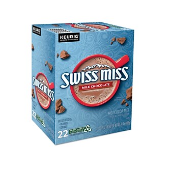 Swiss Miss Milk Chocolate Hot Cocoa, Keurig® K-Cup® Pods, 22/Box (1252)