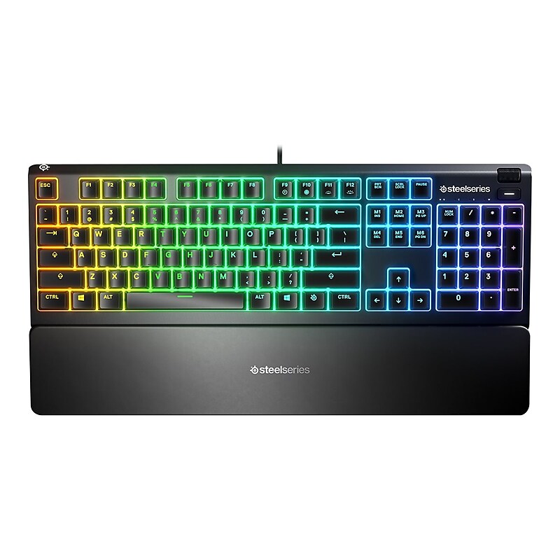 SteelSeries Apex 3 Wired Gaming Keyboard, Black (64795) image 1