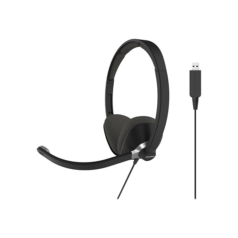 Koss Stereo Headset, Over-the-Head, Black (CS300USB) image 1