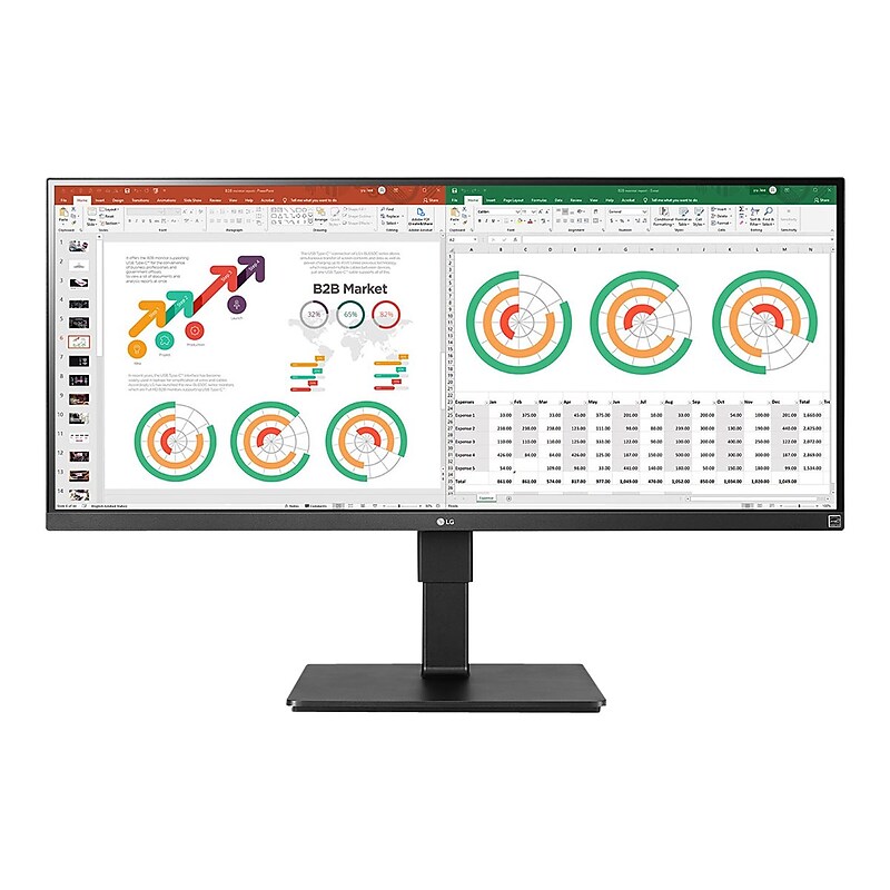 LG 34BN770-B 34" LED Monitor, Black Texture image 1