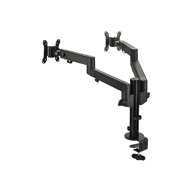 SIIG Dual Pole Multi-Angle Articulating Arm Monitor Desk Mount 14" to 30" Mounting kit, Up, Black (CE-MT3E11-S1) image 1